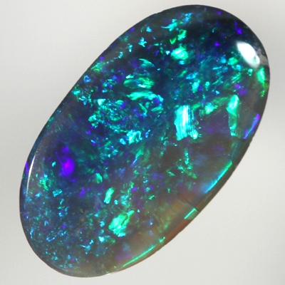 SOLID BLACK OPAL Bright sparkling golden green and turquoise